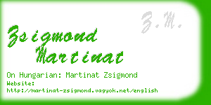 zsigmond martinat business card